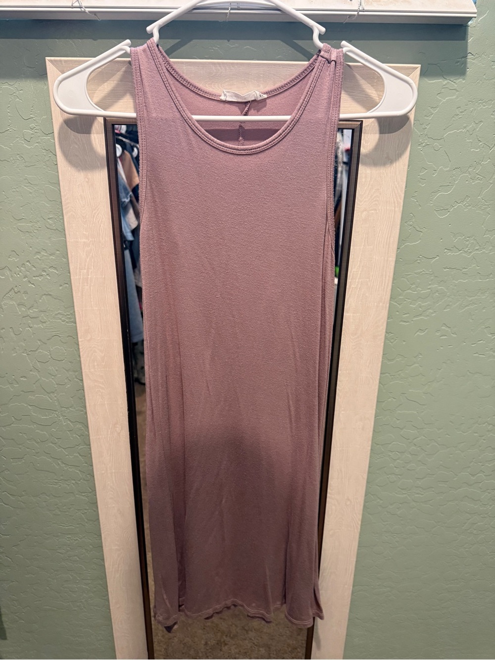 Double Zero Dusty Mauve Sleeveless Knit Tank Dress